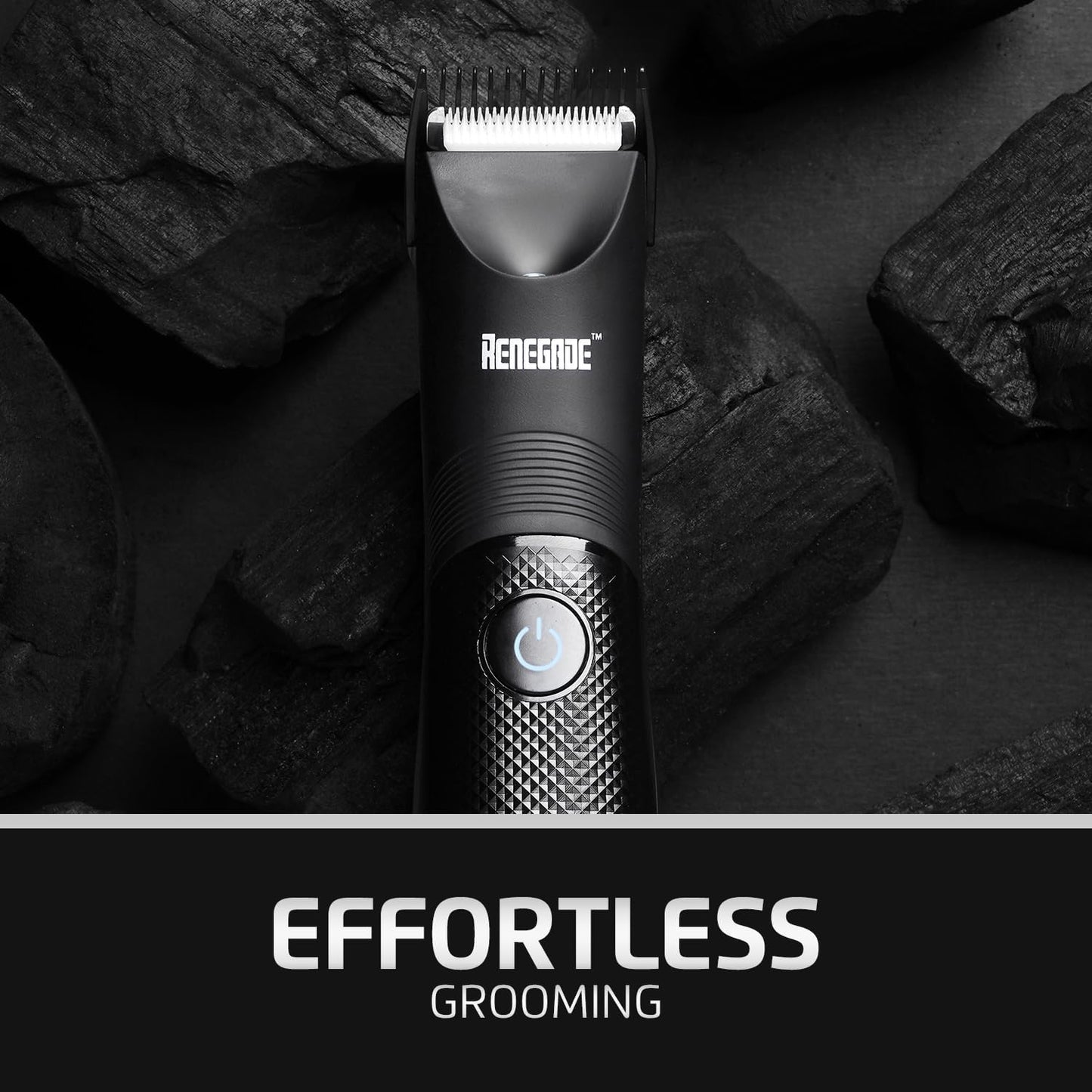 Renegade Ball Trimmer Men, Body Hair Trimmer for Men, Mens Grooming Trimmer, Waterproof Mens Grooming Kit for Manscaping, with LED Light Adjustable Guard, Rechargeable Manscaper