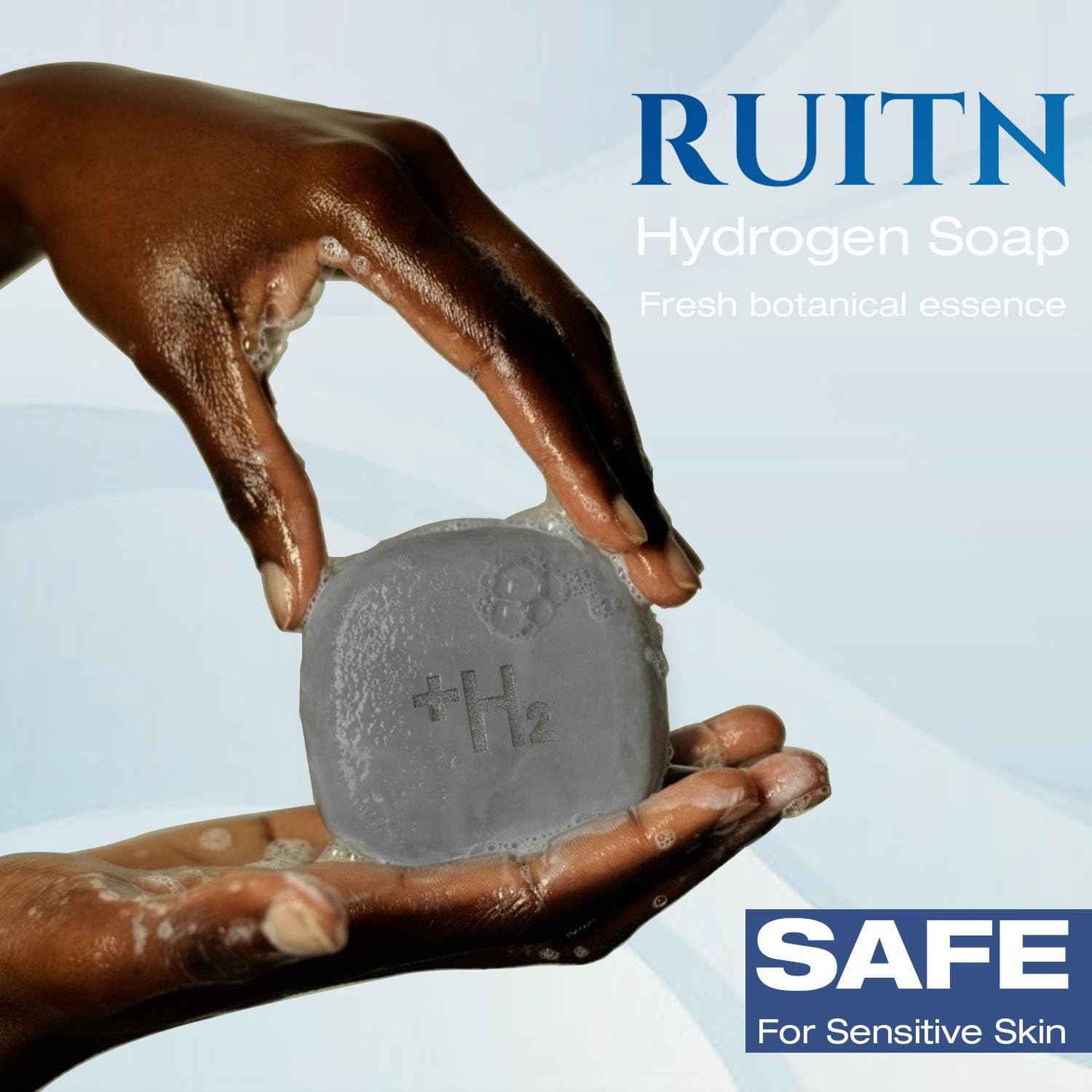 RUITN Hydrogen Bath Bar Soaps, H2 Soap Bar with Refreshing Botanical Scent, for Bathing, Washing Face & Hands, Deep Hydration & Anti-Aging for All Skin Types,Hydrogen-rich Face Soap 2 Bars