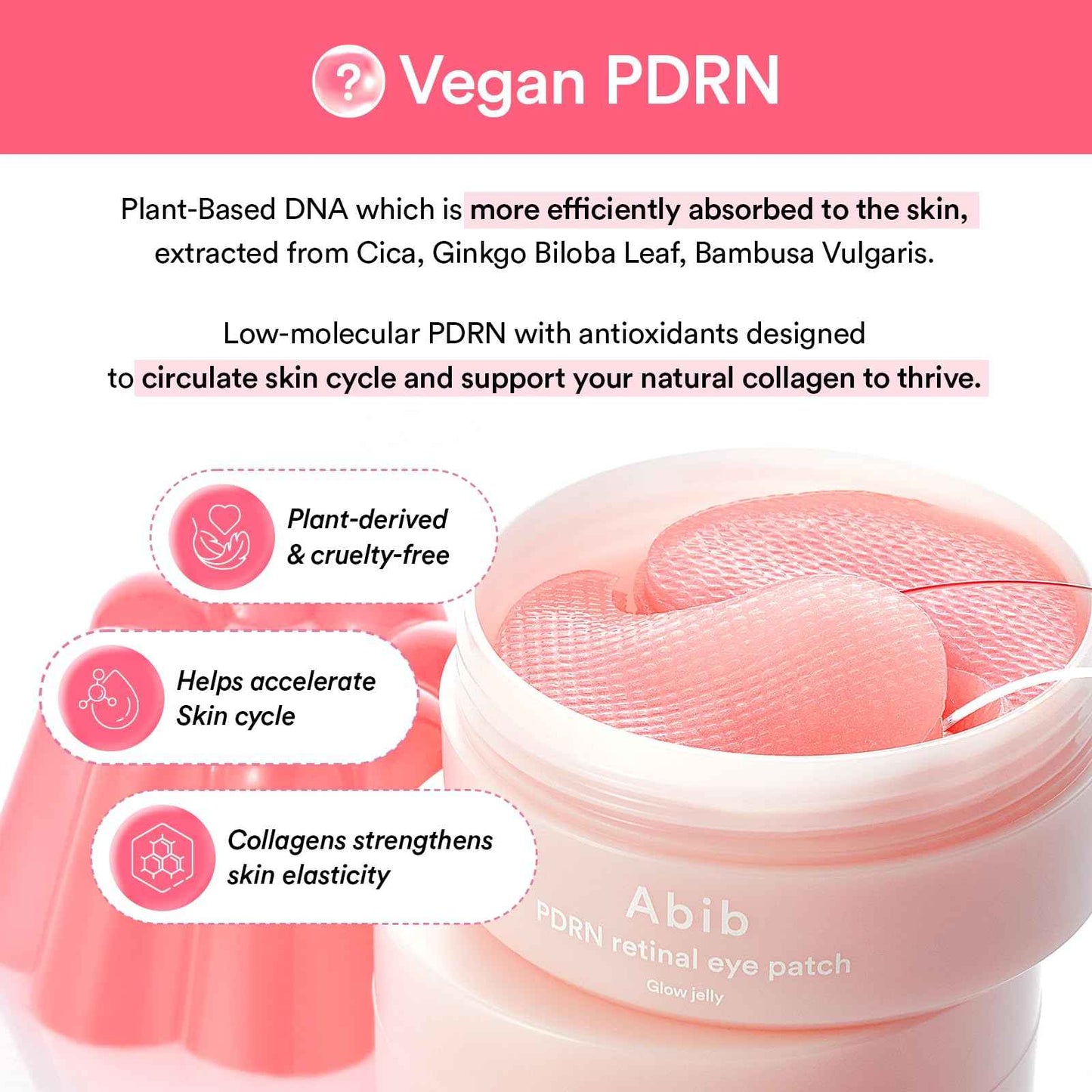 Abib Pink Me Up Pdrn 3 Step Glow Kit | Overnight Firming Jelly Mask, Korean Skincare Set for Glass Skin Routine