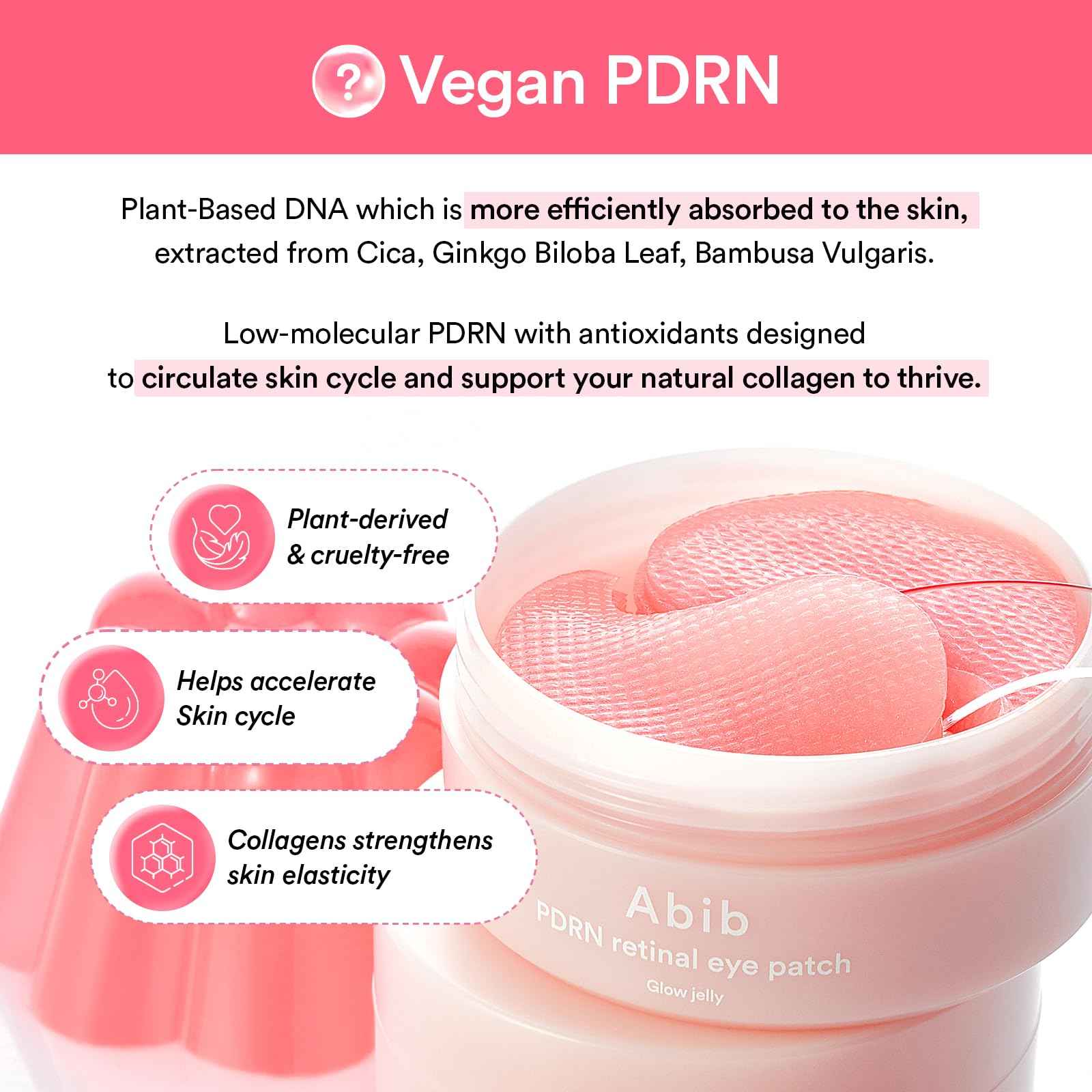 Abib Pink Me Up Pdrn 3 Step Glow Kit | Overnight Firming Jelly Mask, Korean Skincare Set for Glass Skin Routine
