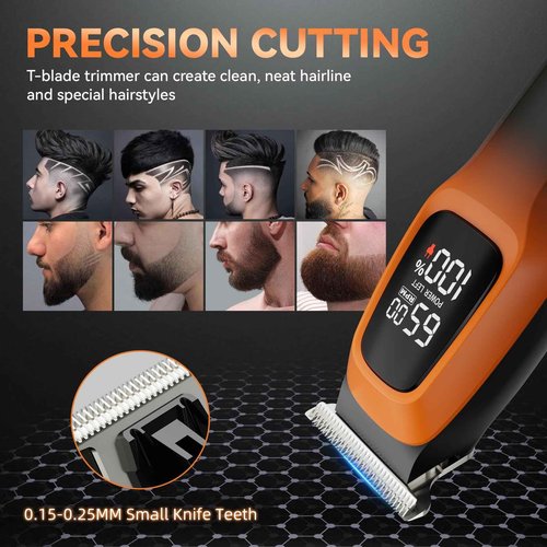 SIDHGN Professional Hair & Beard Trimmer, Zero Gapped (Orange)