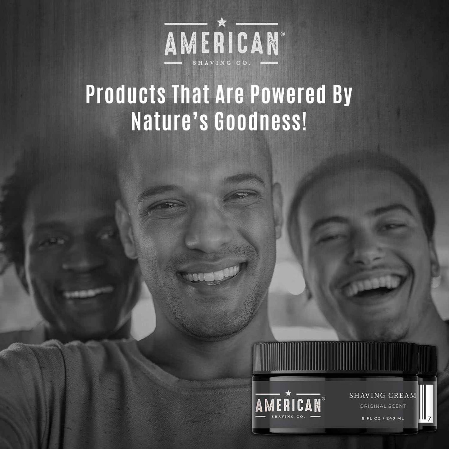 American Shaving Co. Original Scent Shaving Cream For Men 8 Oz, Made in USA, Easy Application, Quality Potent Ingredients, Non-GMO, GMP Certified, Cruelty-Free Products