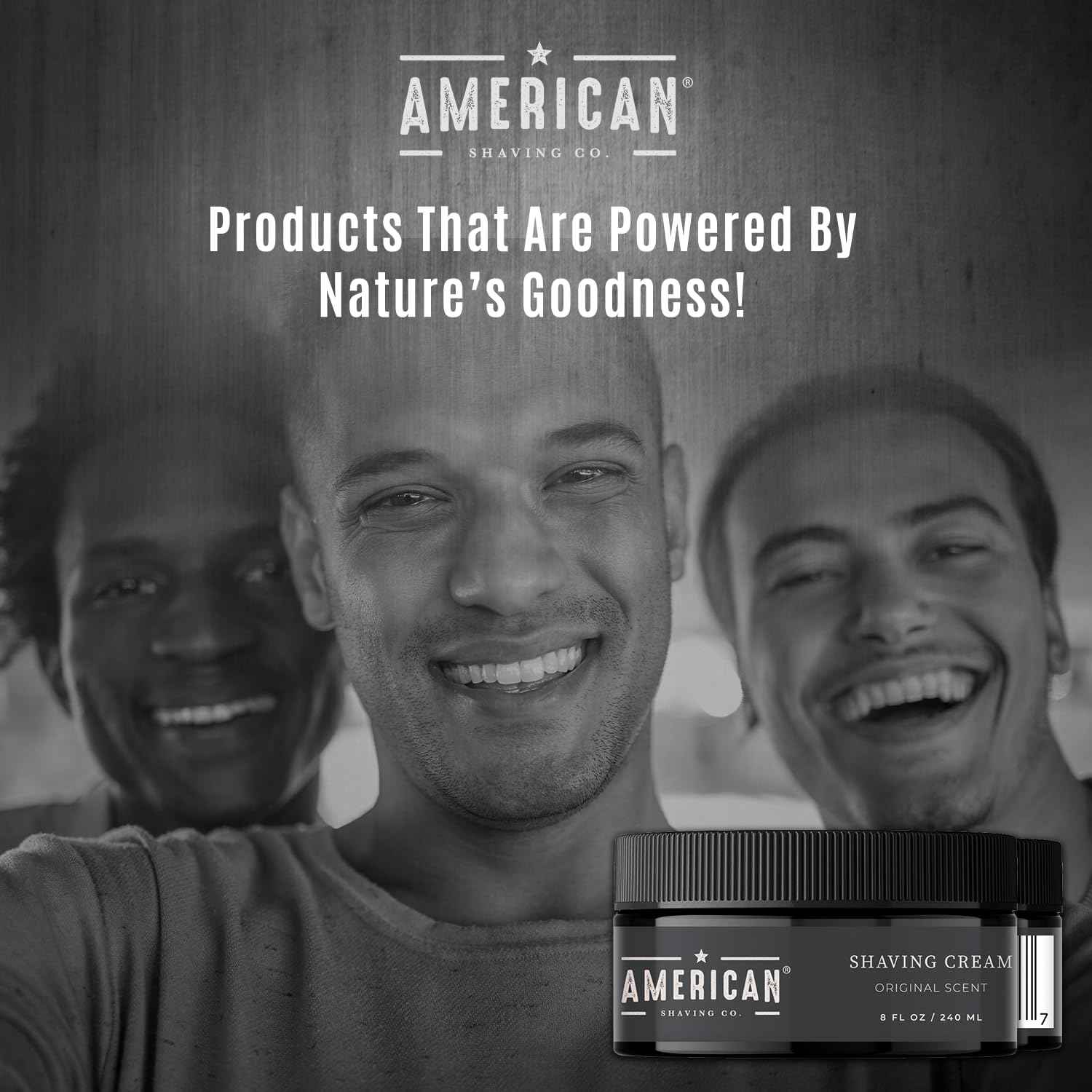 American Shaving Co. Original Scent Shaving Cream For Men 8 Oz, Made in USA, Easy Application, Quality Potent Ingredients, Non-GMO, GMP Certified, Cruelty-Free Products