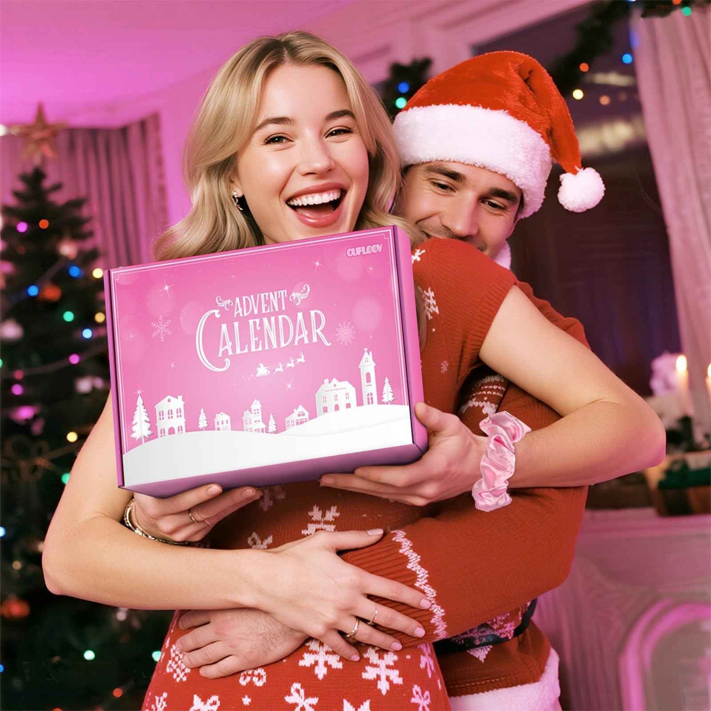 Spa Advent Calendar 2025 Adult Women Teen Girls - Christmas Bath Advent Calendar for Mom, Wife, Girlfriend, Sister, Her - Pink Spa Gifts Basket Set with Mugs, Bath Bomb, Shower Steamer, Candle & Relaxing GuaSha Tools