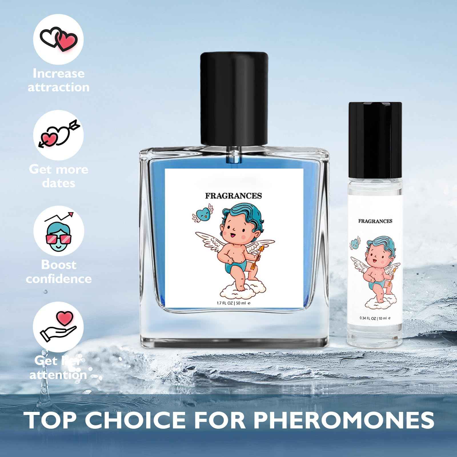 Cologne for Men - Pheromone-Infused Long Lasting Fragrance | 50ml Eau de Parfum Spray | Seductive Natural Herbal Scent for Attraction & Confidence | Day & Night Wear, Gift-Ready for Him (50+10ML)