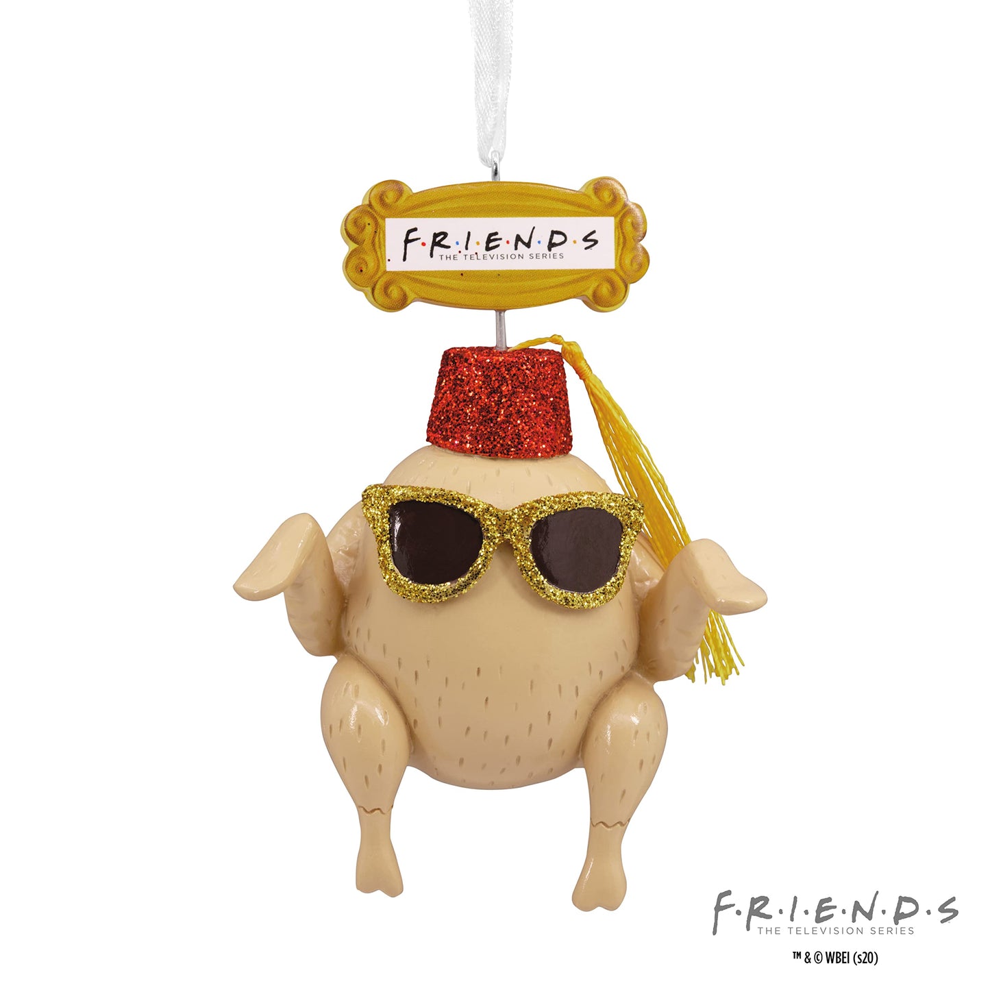 Hallmark Friends Turkey in Fez and Sunglasses Christmas Ornament, Resin