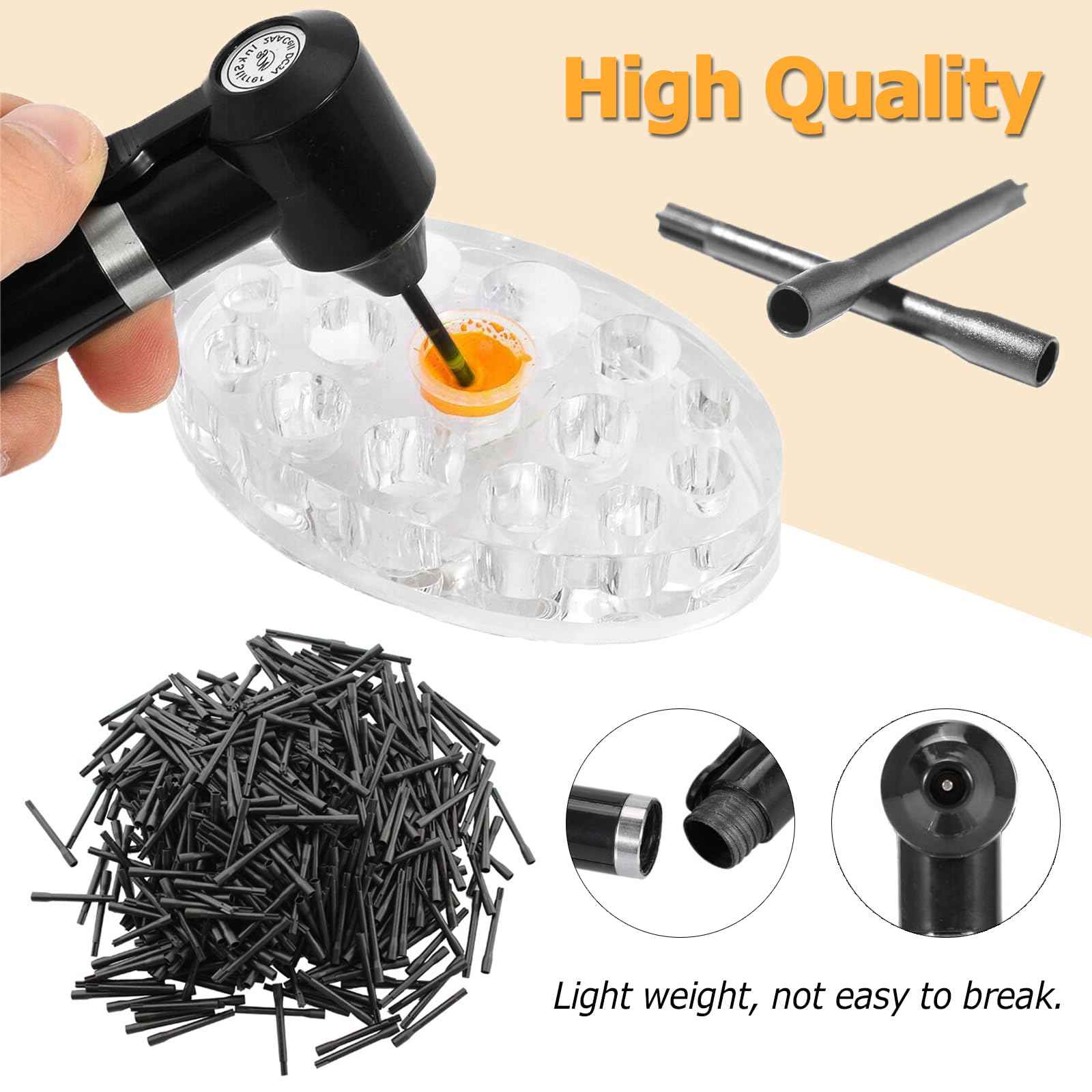 Tattoo Ink Mixer Machine - Pigment Mixer with 100 Ink Mixing Sticks Black Electric Color Mixer for Makeup Tattoo Supplies