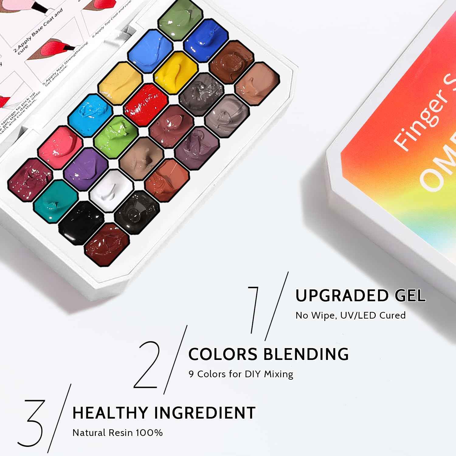 24 Colors Sponge Pat Paint Nail Gel for Drawing Striper Liner Floral Painting Ombre Blush Blooming Aura Gel Polish Nail Art DIY, UV/LED Curing, No Wipe (24 Colors C)