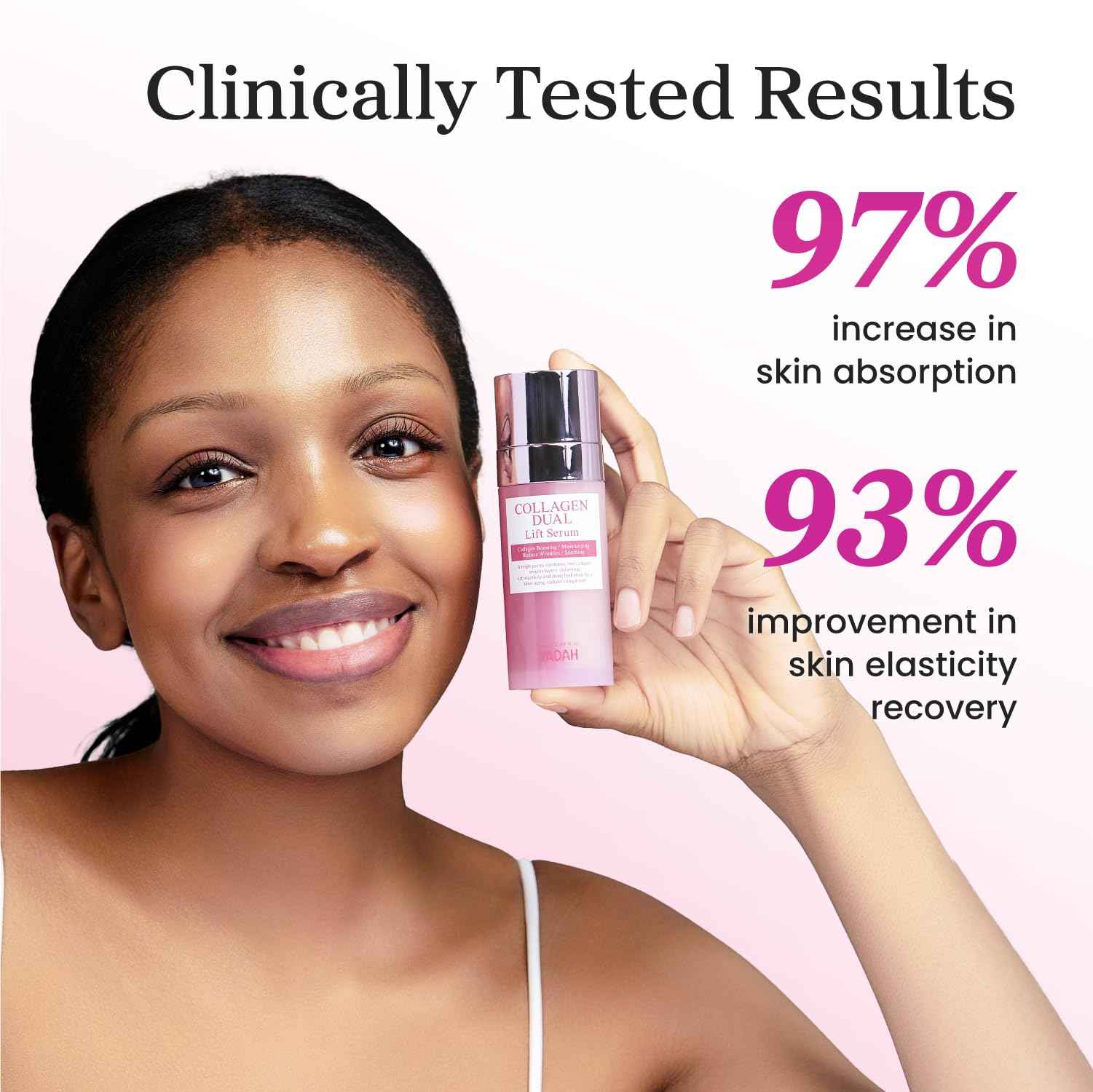 YADAH Collagen Dual Lift Serum 1.69 fl oz - Triple Collagen Firming Serum with Instant Lifting Deep Hydration.Hyaluronic acid,Spilanthol