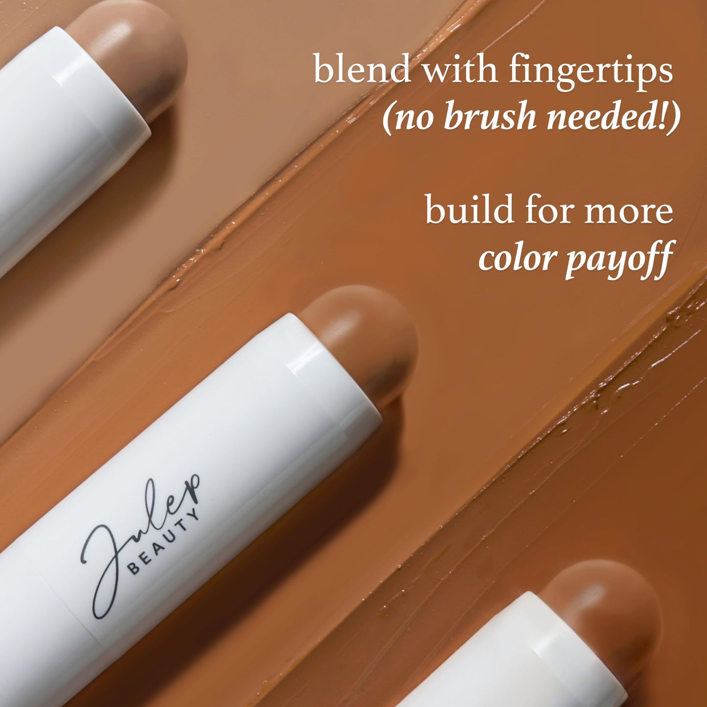 Julep Skip the Brush Cream to Powder Bronzer & Contour Stick - Melted Cocoa Medium skin tones - Long Lasting Blendable and Buildable Color -Multi-Use 2-in-1 Blush and Lip Makeup Stick