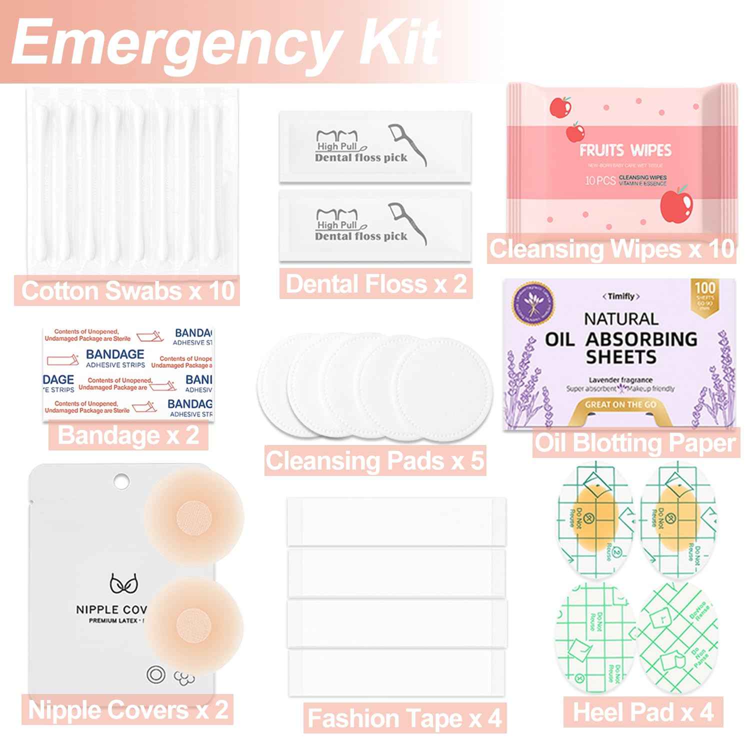 Bridal Emergency Kit for Wedding Day – Bride Survival Kit with Essential Items – Wedding Day Emergency Supplies for Bride, Maid of Honor, Women, and Bridal Party – Includes Makeup Bag