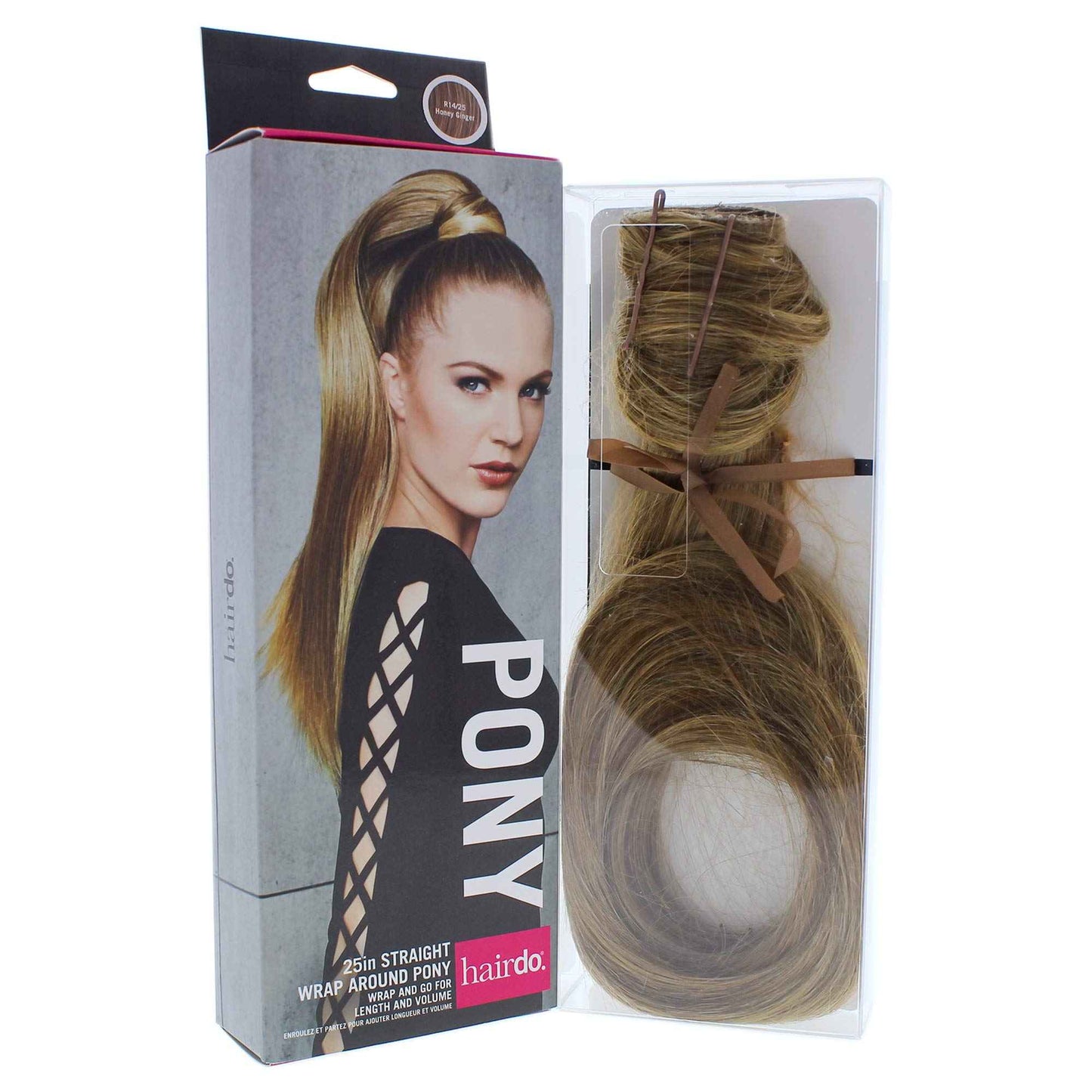 Hairdo Straight Wrap Around Pony, R14 25 Honey Ginger
