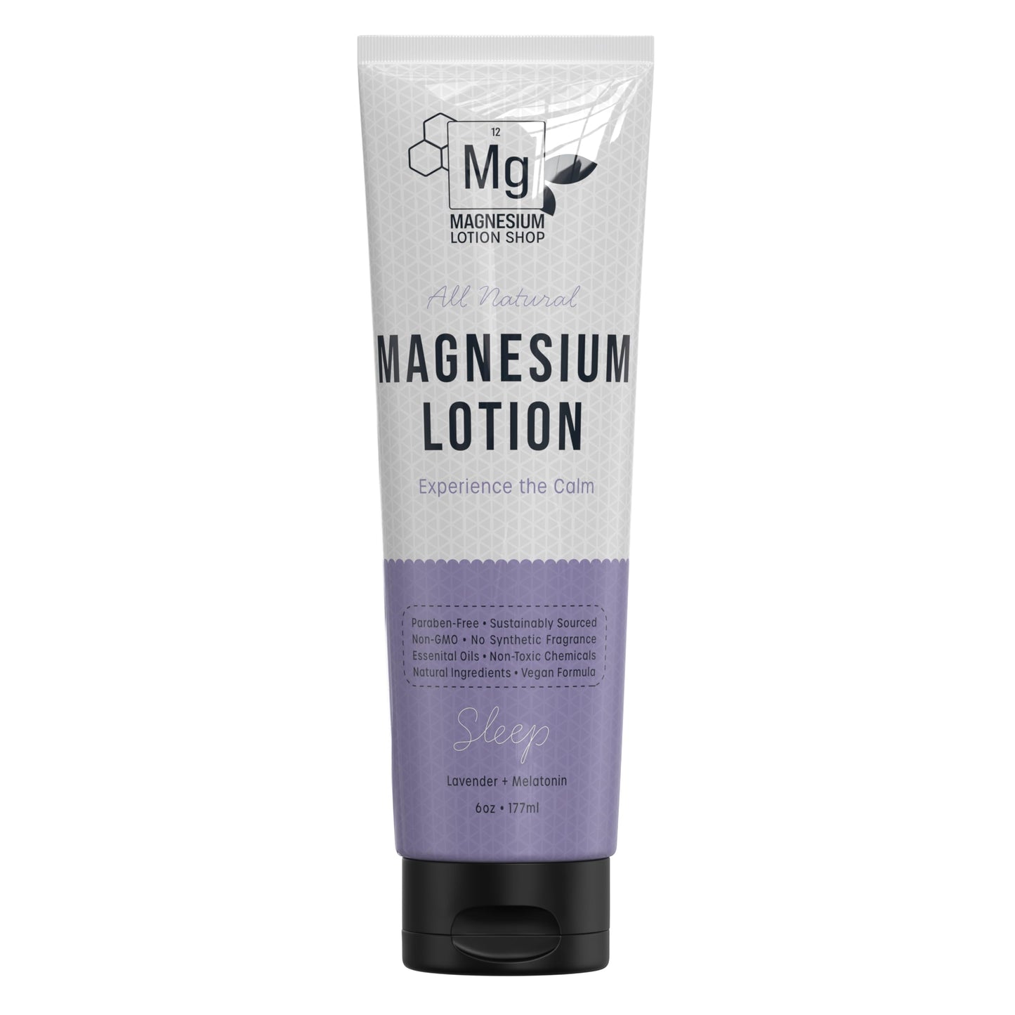 Lavendar + Melatonin Magnesium Lotion | 250 mg Magnesium and 3 mg Melatonin per Teaspoon | Melatonin Lotion Lavendar Magnesium Cream | 6 oz Bottle of Magnesium Lotion for Sleeping (Lavendar Melatonin)