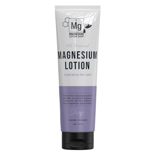 Lavendar + Melatonin Magnesium Lotion | 250 mg Magnesium and 3 mg Melatonin per Teaspoon | Melatonin Lotion Lavendar Magnesium Cream | 6 oz Bottle of Magnesium Lotion for Sleeping (Lavendar Melatonin)