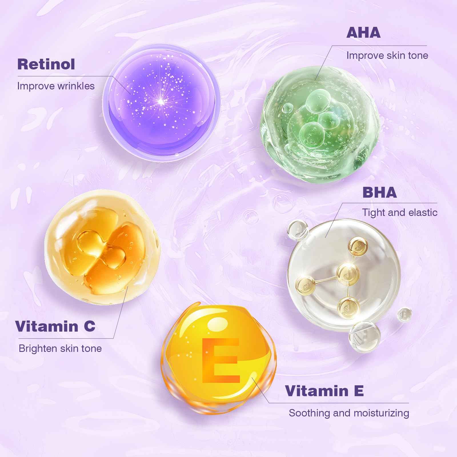 Retinol Eye Cream, Infused with Vitamin C&E to Smooth and Hydrate Skin, Cream for Dark Circles Treatments, Reduce Under, Smooth Wrinkles, Eye Bags, Puffiness