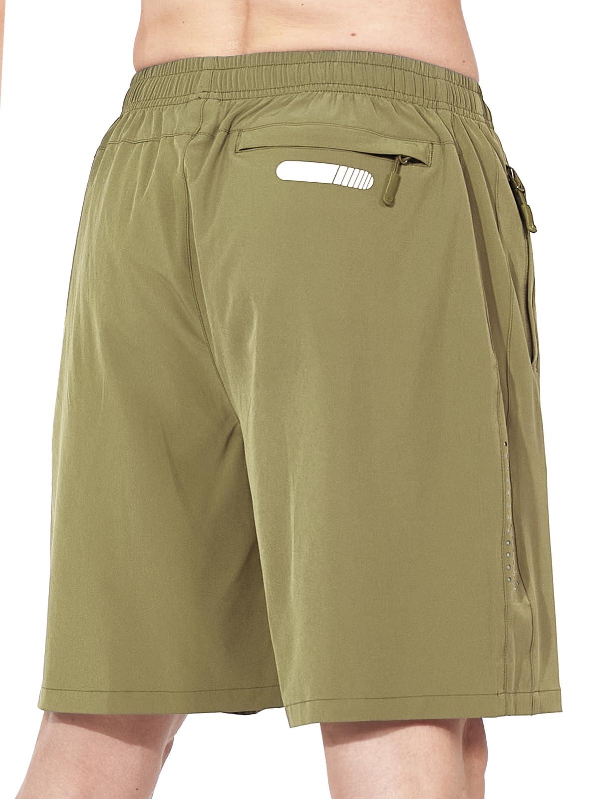 NORTHYARD Men's Athletic Running Shorts Quick Dry Workout Shorts 7"/ 5"/ 9" Lightweight Sports Gym Basketball Shorts Hiking Exercise Khaki S