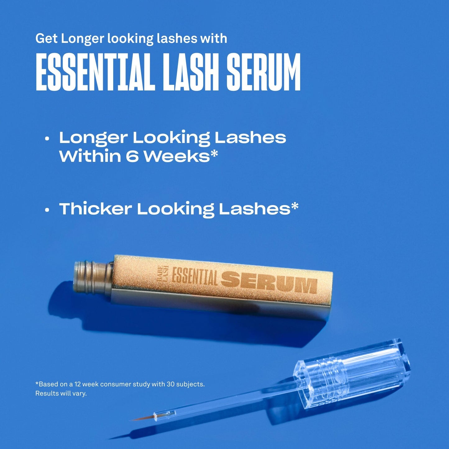 BABE ORIGINAL Lash Serum - Fuller & Longer Looking Eyelashes, Lash Enhancing Serum, for Natural Lashes and Lash Extensions, 2mL, 3-month Supply