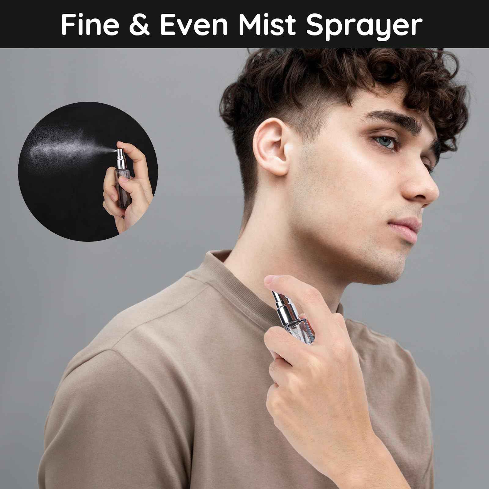 Segbeauty 10ml Mini Perfume Atomizer, 10 Pack Refillable Travel Size Bottles for Cologne, Empty Organizer Dispenser With Fine Mist Sprayer, Portable Leak-proof Bottle