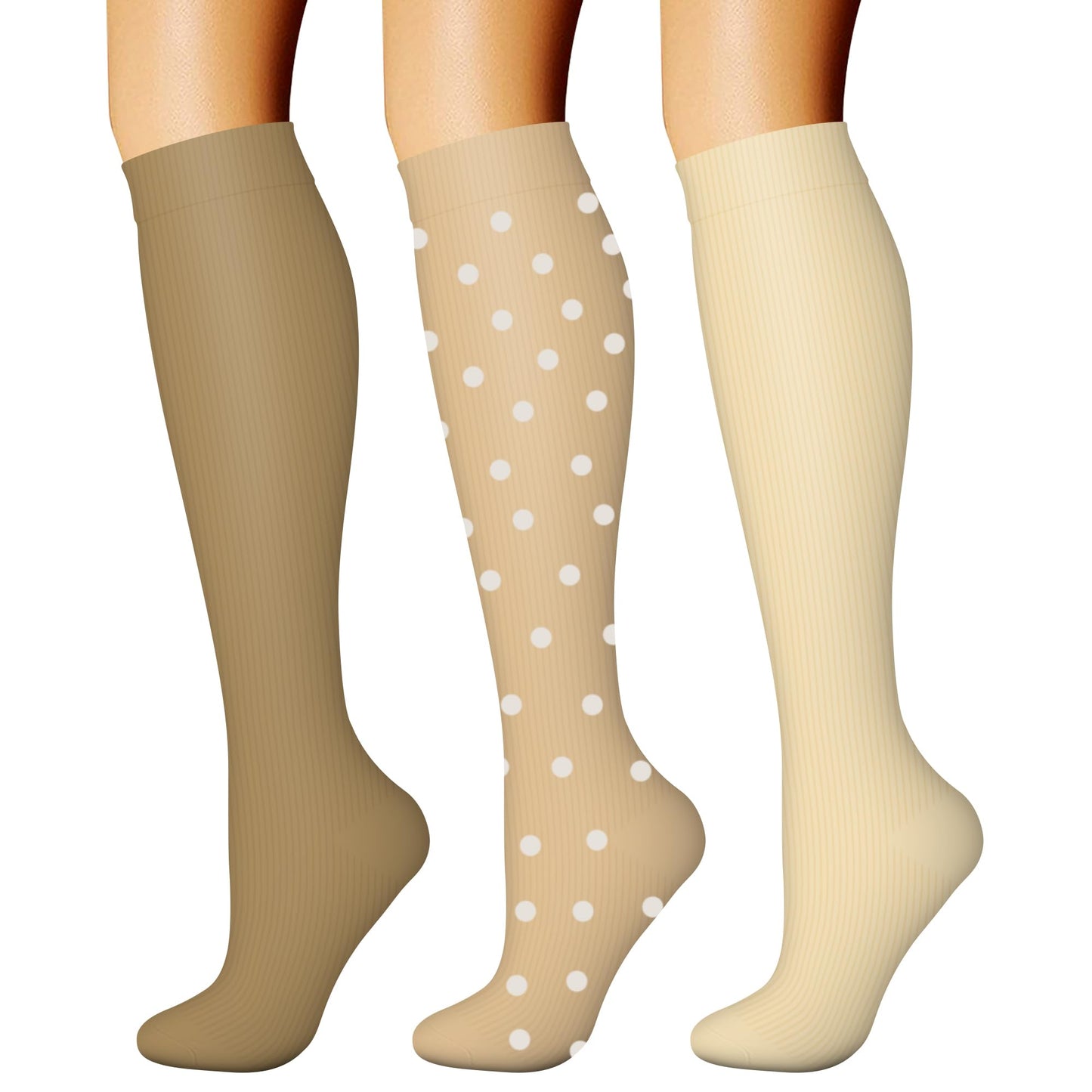 CHARMKING Compression Socks for Women & Men Circulation (3 Pairs) 15-20 mmHg is Best Athletic for Running, Flight Travel, Support, Cycling, Pregnant - Boost Performance, Durability (S/M, Multi 60)