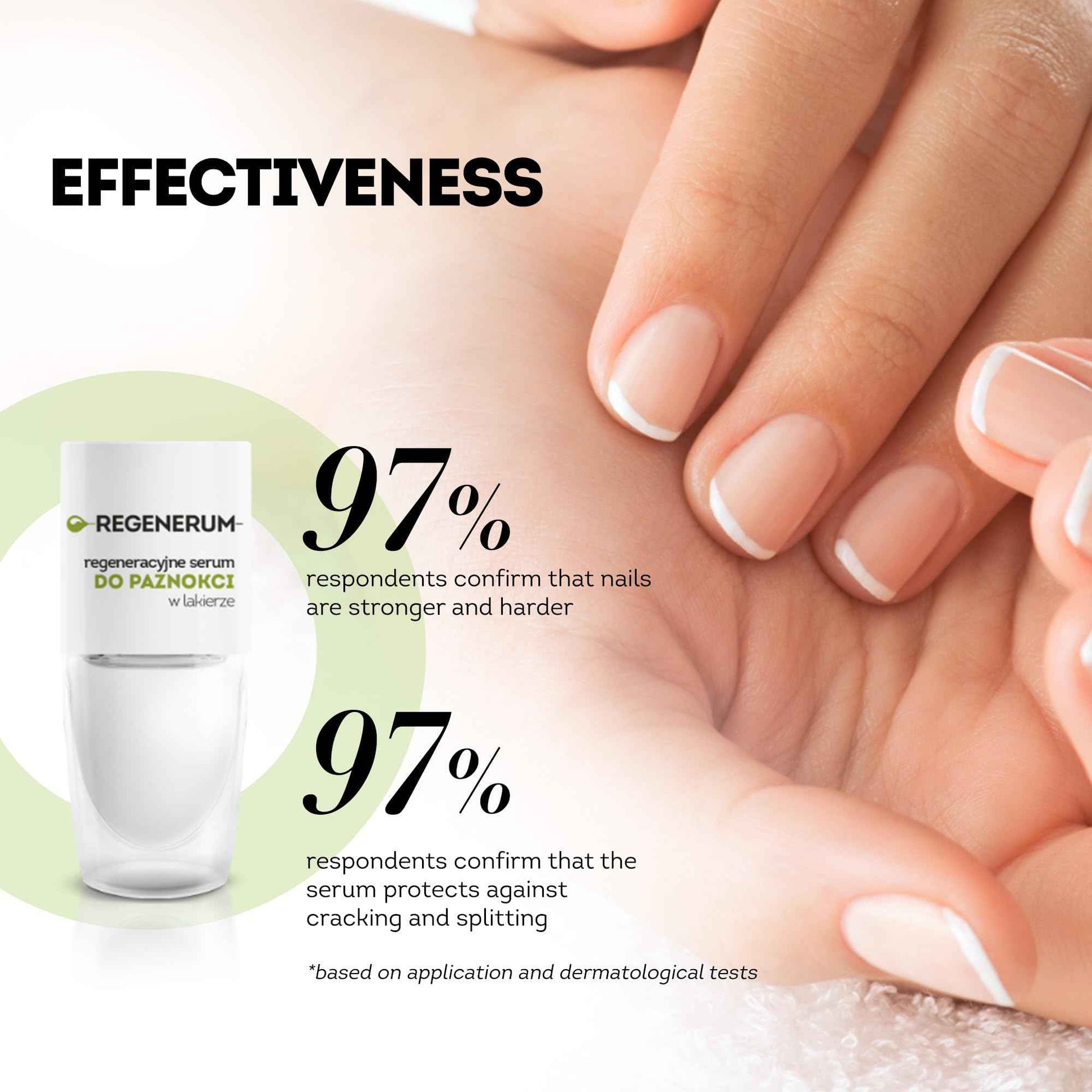 Regenerum - Regenerative Nail Polish Serum - Strengthens and Protects Nail Plate, Vitamin Complex, Minerals, Algae Oil, Stimulates Growth - 8ml