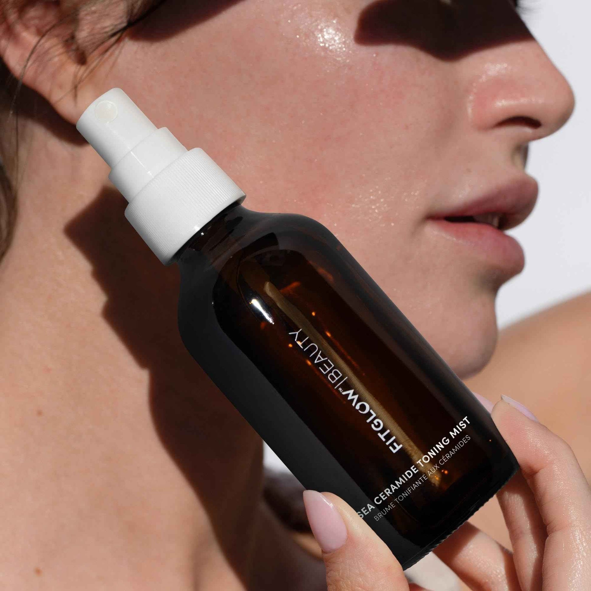 Fitglow Beauty Sea Ceramide Toning Mist | Hydrating Face Toner with Ceramides + Hyaluronic Acid | Calms, Balances & Restores Skin Barrier | for Dry, Reactive & Sensitive Skin | 120ml