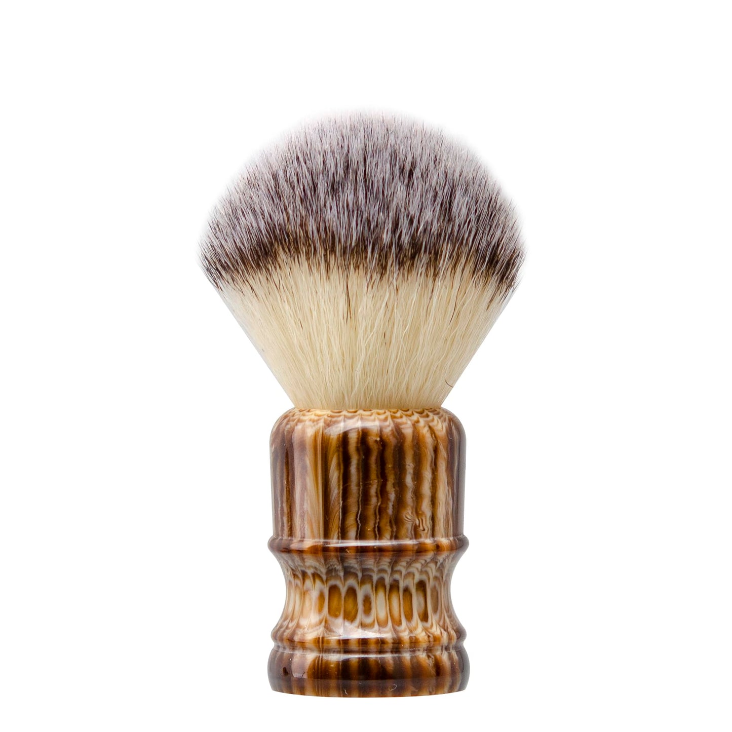 Grandslam Shaving Brush with Synthetic Hair, Cruelty-Free Shaving Cream Brush for Men, 100% Solid Resin Handle, Gently Exfoliates The Skin, 24mm Knot (Imitation rhinoceros horn)