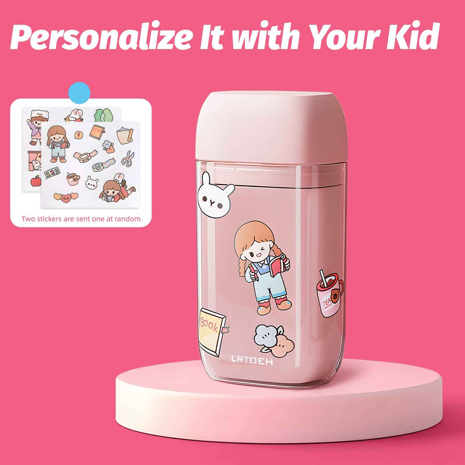 LRTOEH Travel Toothbrush Cup Set, Portable Travel Wash Cup with Foldable Toothbrush, Small Toothbrushes Case Holder with Cover, Lightweight Mini for Hiking, Business Trip (Pink)