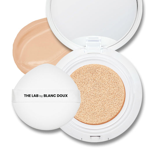 BLANC DOUX Oligo Hyaluronic Acid Healthy Cream Cushion (02 Beige), Sleek, Portable, and Functional Makeup to Protect and Keep Your Skin Moisturized