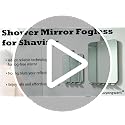 Fogless Shower Mirror with Razor Holders, No-Drill Wall Mount