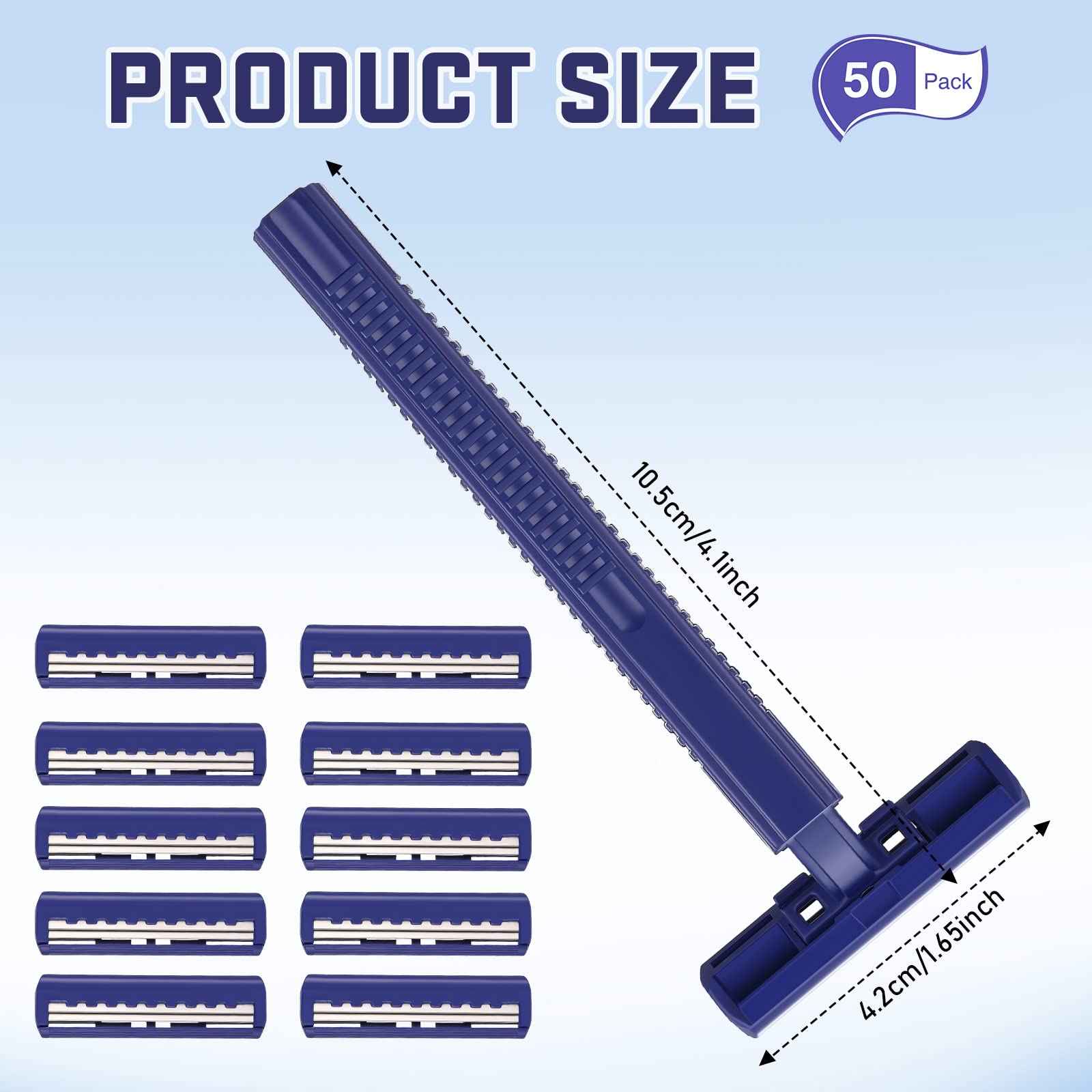 Chumia Twin Blade Razors for Men Stainless Steel Disposable Razors Men Bulk Plastic Shavers Multipurpose Portable Manual Disposable Shavers for Bathing Hotel Travel(150 Pieces)