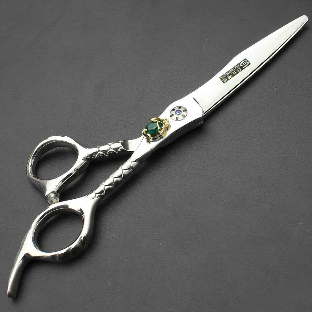 6-inch skull silver hair scissors salon hairdresser hairdresser Professional cutting and cutting hair special tools (Cutting Scissors)
