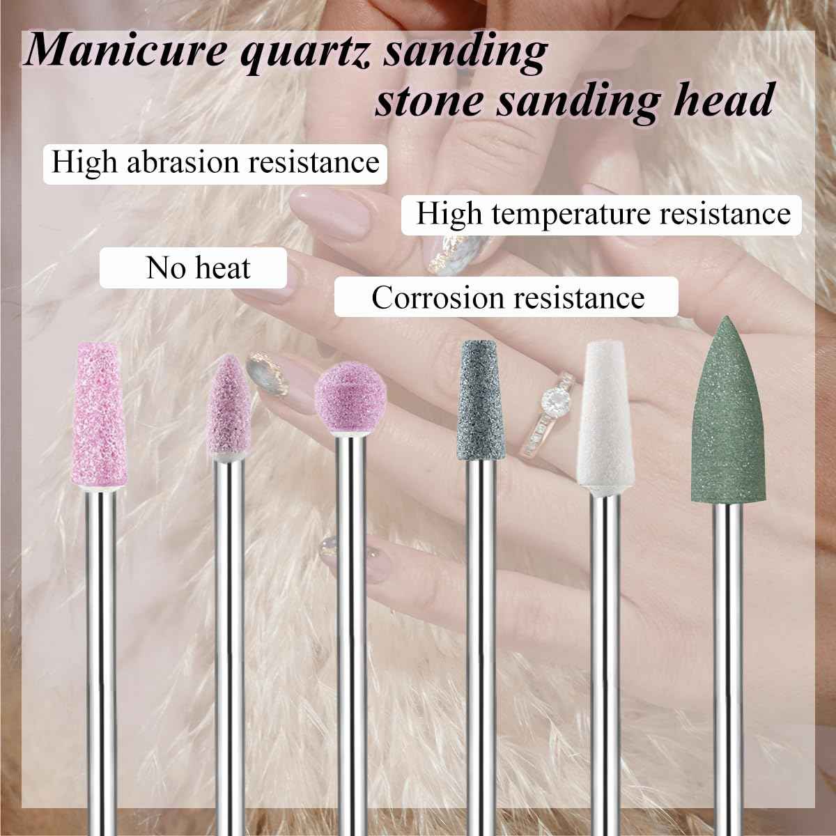 30 Pcs Nail Drill Bits Set with Stylish Nail Drill Bit Holder and Sanding Bands for Nail Drill,Professional Diamond Ceramic Nail Drill Bit for Electric Nail Drill Machines with 2/32" Interface