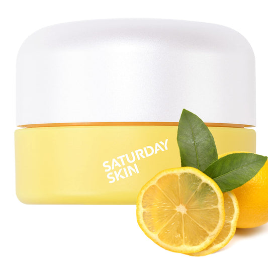 Saturday Skin Yuzu Eye Balm Vitamin C Wide lluminating Under Tight Eye Cream Korean Niacinamide Caffeine for Wrinkles Puffy Eyes Dark Circles Moisturizing Hydrates Anti Aging for Women (15ml)