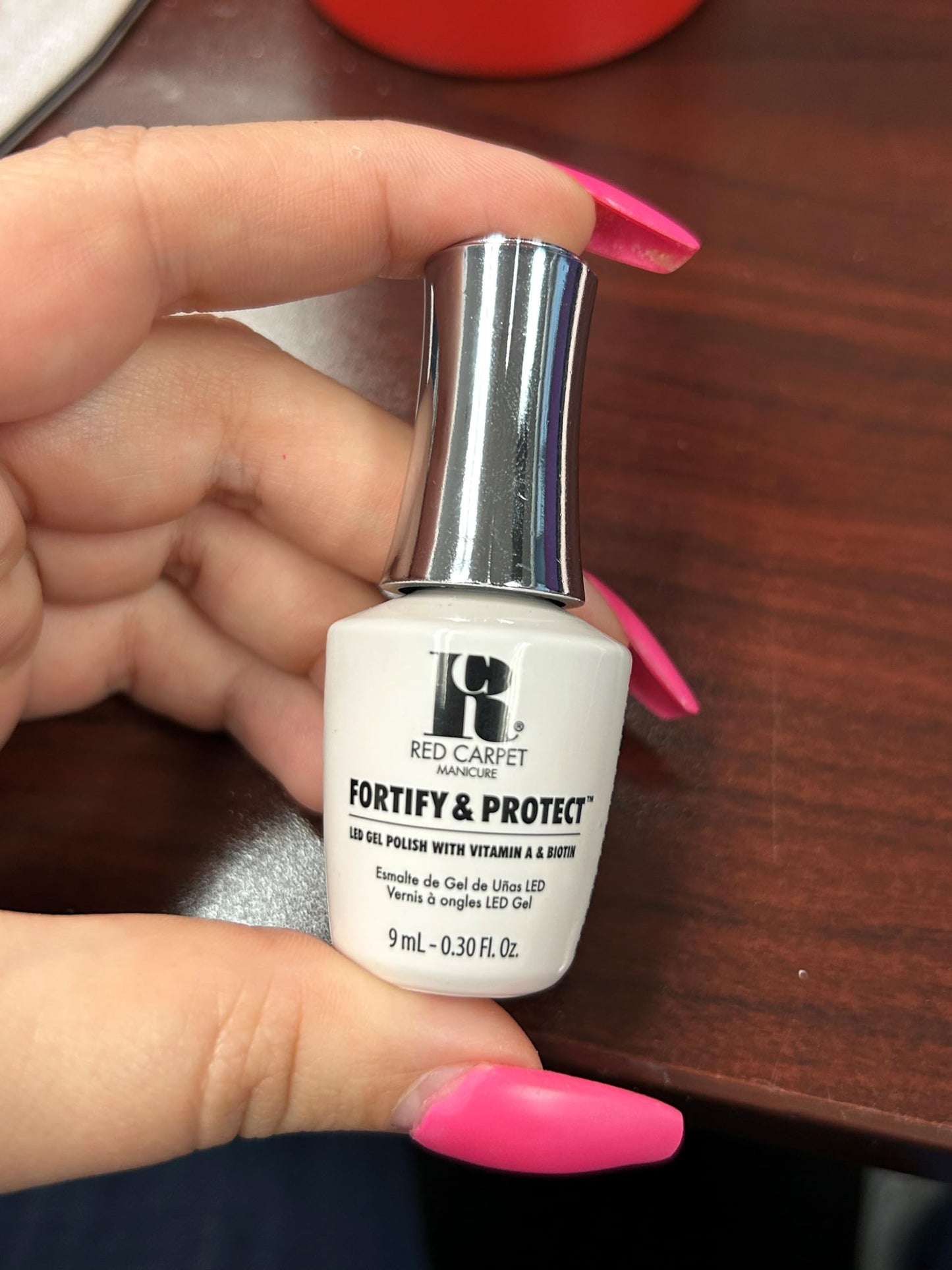 Red Carpet Manicure Fortify & Protect Nude Sheer Gel Polish for Strong, Healthy Nails - Infused with Vitamin A & Biotin - (Ready For My Cameo) Led Nail Gel Color, 0.3 Fl Oz