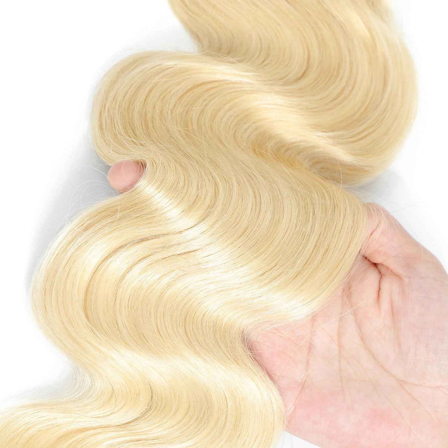 613 Bundles Blonde Human Hair Single Bundle 14 inch 1 Bundle Body Wave 100% Unprocessed 12A Brazilian Virgin 613 Human Hair Bundles 100g One Bundle Tangle-free Wavy Weave