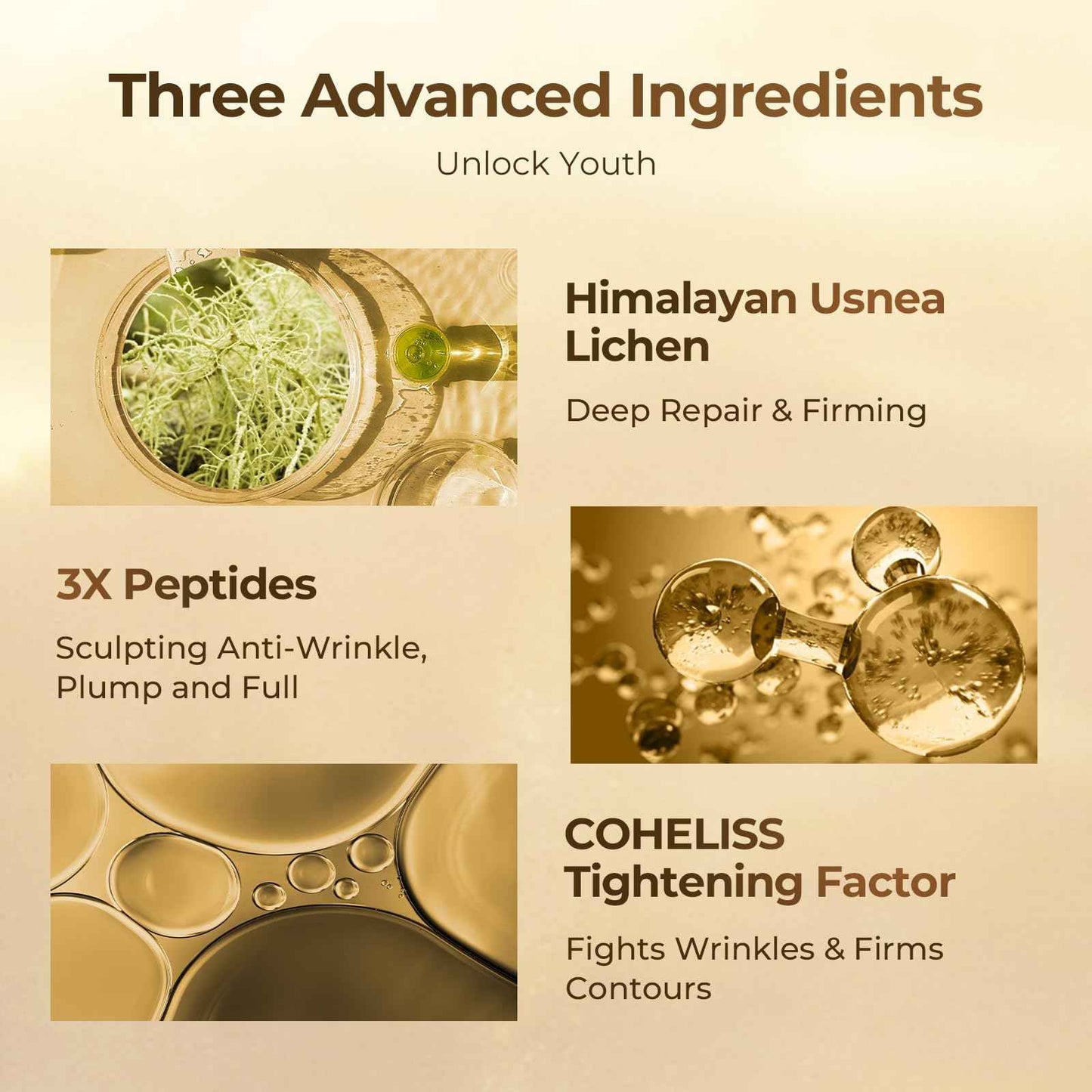 CHANDO HIMALAYA Gold Diamond Multi Anti-aging Cream (55g/1.94oz) - Super Multi-Corrective, Sculpting, Firming, Tightening, Anti-Wrinkle, Moisturizing Night Cream with Tri-peptide, Hyaluronic Acid