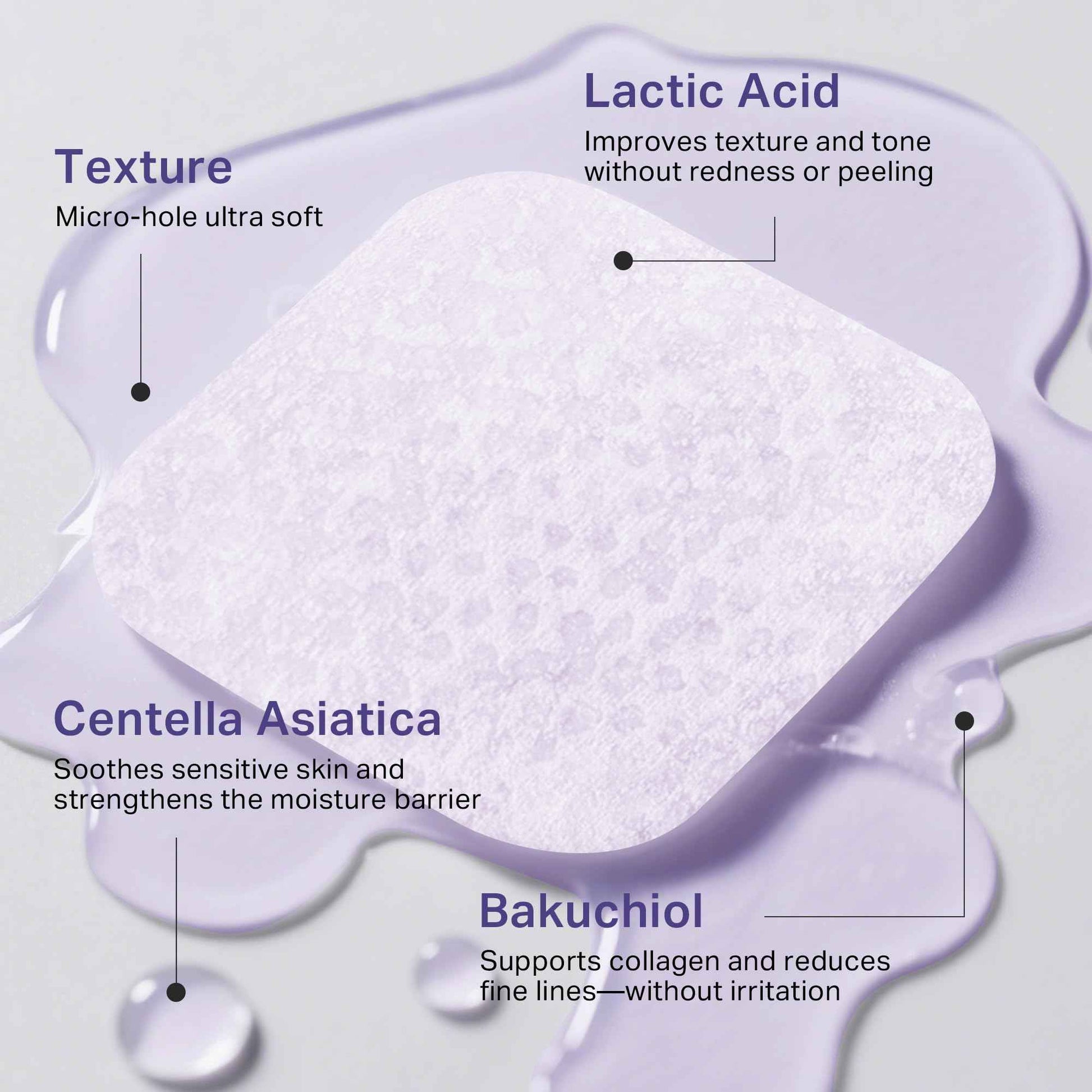 depology Blemish & Tone Toner Pads [Upgraded] – Helps Fade Dark Spots Facial Pads & Uneven Skin Tone with Lactic Acid, Bakuchiol & Centella, Daily Exfoliating for Sensitive Skin