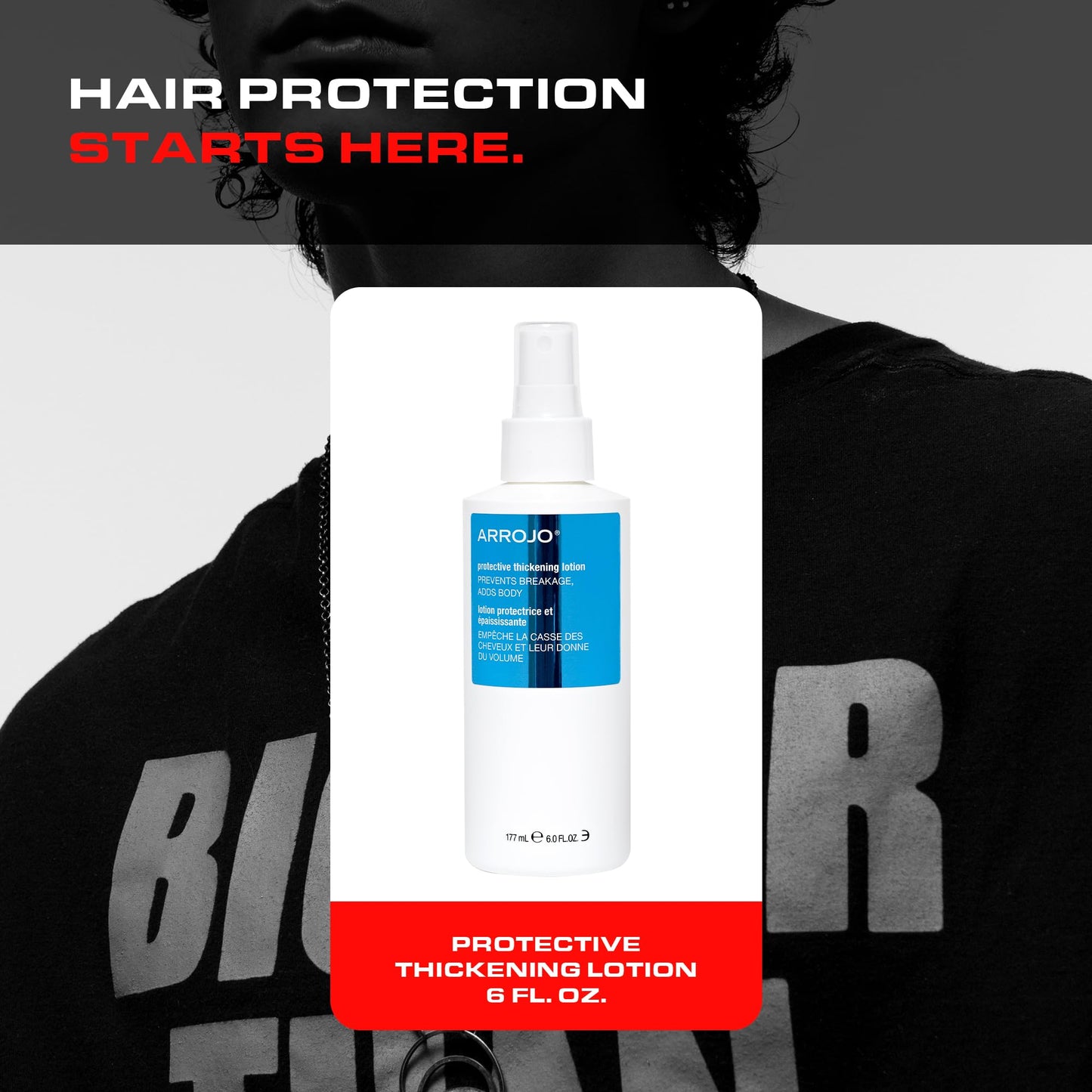 Arrojo Protective Thickening Lotion - Sulfate & Paraben-Free Hair Heat Protectant Spray Lotion & Blow Dry Spray for Men & Women- Natural Anti Frizz & UV Hair Protection Spray for All Hair Types, 6oz