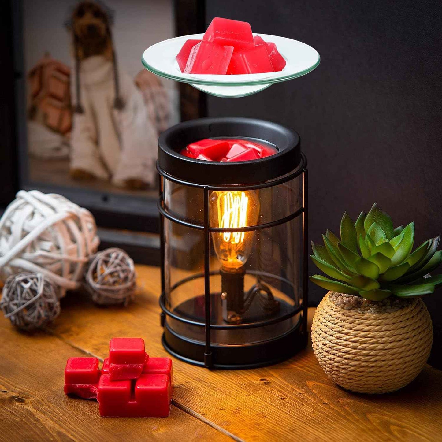 VGEUNA 4 Pieces Replacement Glass for Wax Warmer Wax Melt Dish Fits Most Wax Warmers Durable Glass Dish for Wax Melter