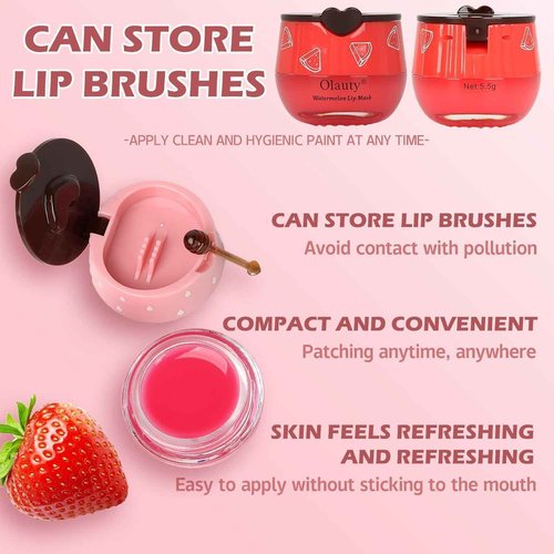 10 PCS Bee Lip Balm Honey Pot, Honey Lip Balm Bulk, Moisturising Sleep Lip Mask Overnight with Sticks, Reduce Lip Lines, Exfoliating Prevention Dry and Crack Lip Scrubs