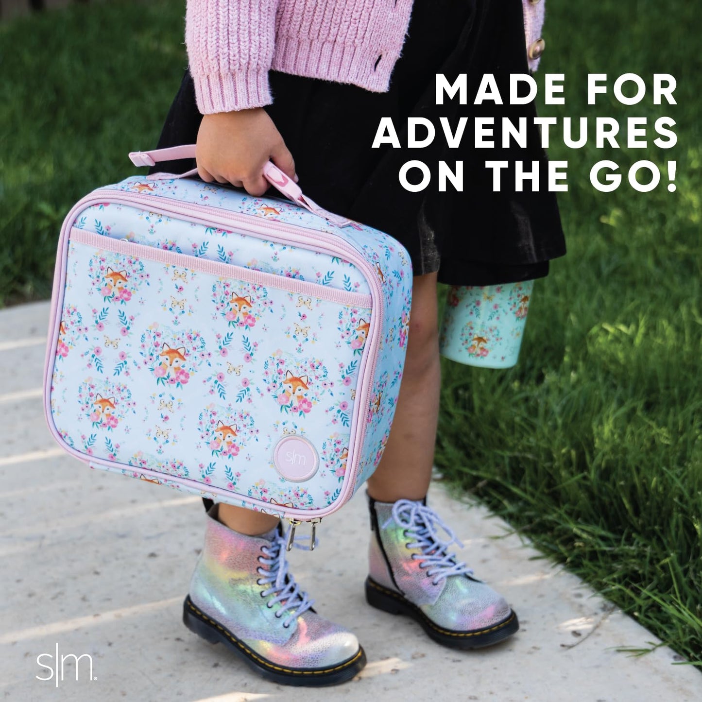 Simple Modern Kids Lunch Box for School | Reusable Insulated Lunch Bag for Toddler, Girl, and Boy | Meal Containers with Exterior & Interior Pockets | Hadley Collection | Rainbow Speckles