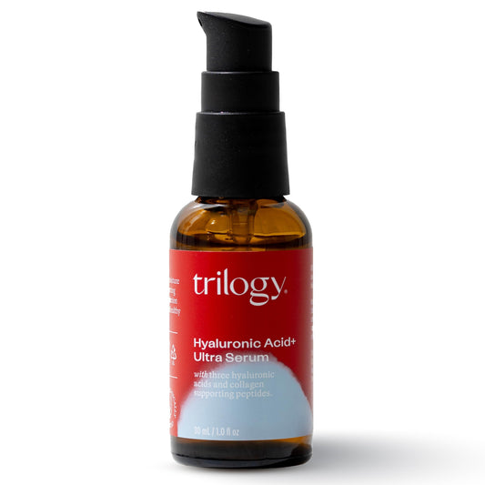 Trilogy Hyaluronic Acid+ Ultra Serum Lightweight Hydration with Peptides and Glycoin 1.0 fl oz