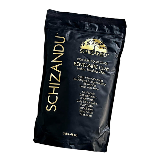 Schizandu Organics Bentonite Indian Aztec Healing Clay, Vegan 100% Pure | 3 Lbs |Supports Beauty Masks, Hair Masks, Acne Treatment, Natural Soap, Cleanser