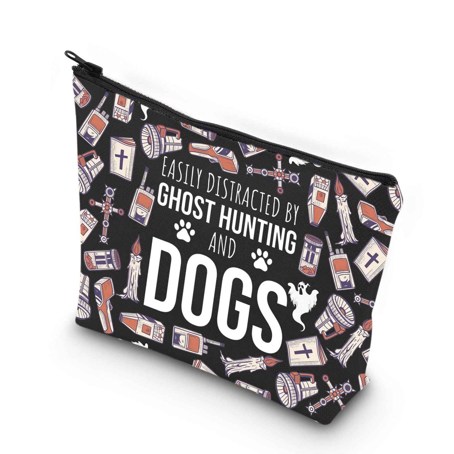 WCGXKO Dog Lover gift Dog Owner gift Adventurers Gift Hallowen Day Gift Zipper Pouch Makeup Bag (HUNTING AND DOGS)