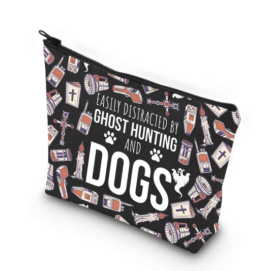 WCGXKO Dog Lover gift Dog Owner gift Adventurers Gift Hallowen Day Gift Zipper Pouch Makeup Bag (HUNTING AND DOGS)