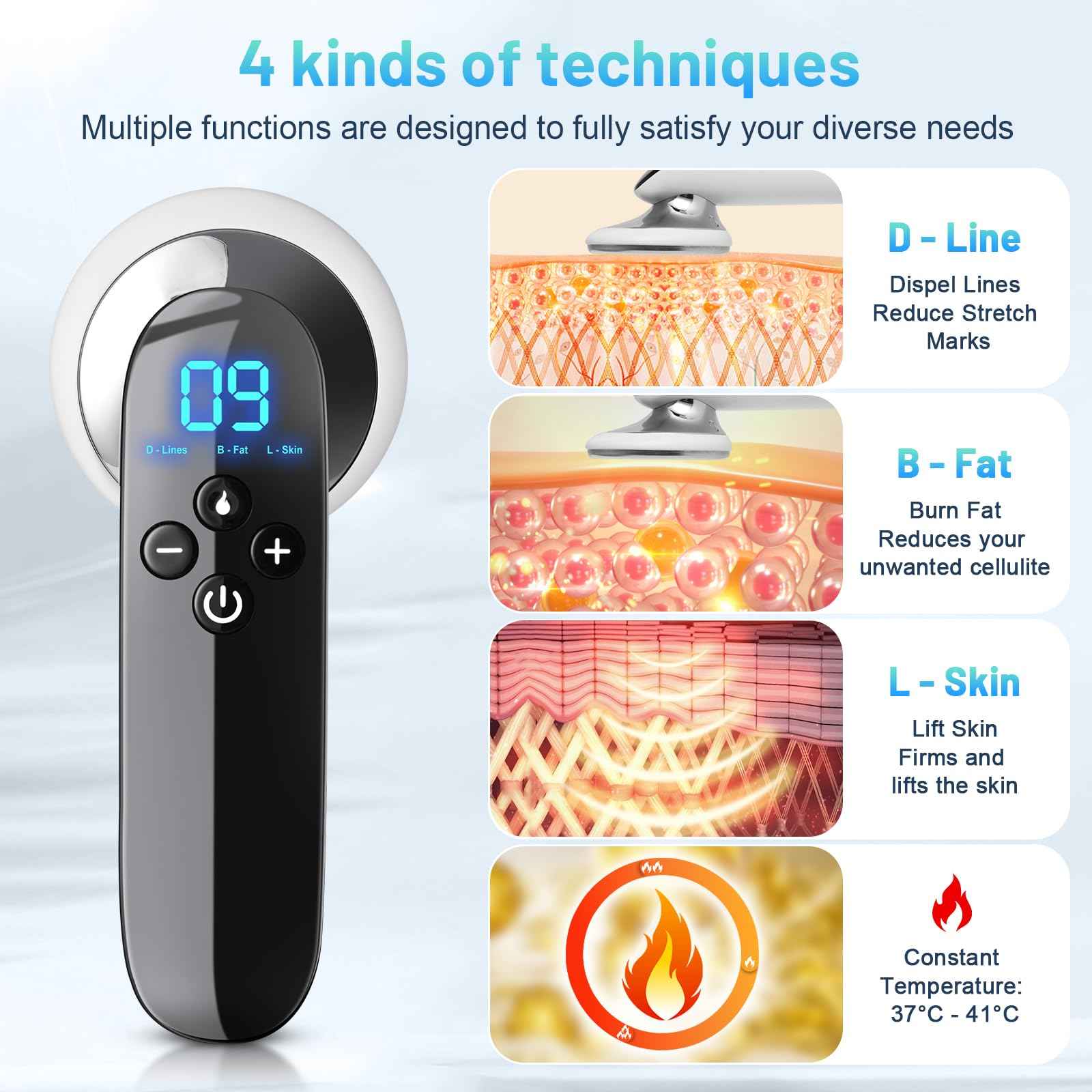 NeibuGlow Body Sculpting Machine & Cellulite Massager – Portable Body Care Device for Belly, Waist, Arms, Legs & Butt – Home Self-Care Tool