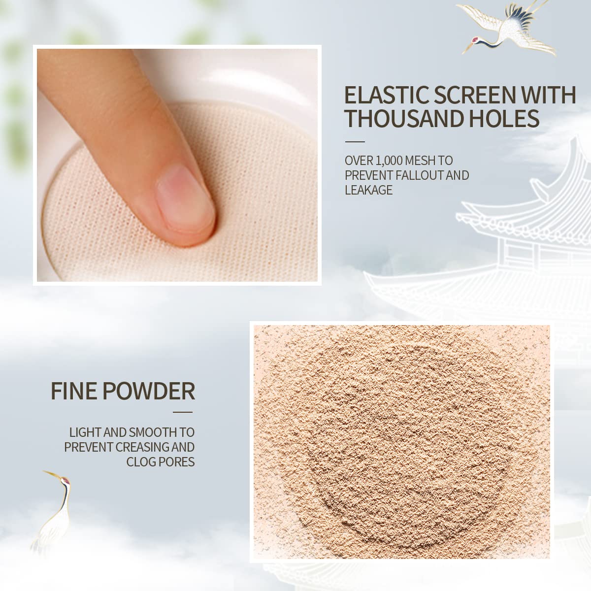 CATKIN Dreamworld Air Makeup Loose Powder Setting Finishing Powder Oil Control Matte Natural with Puff (C01 Natural)