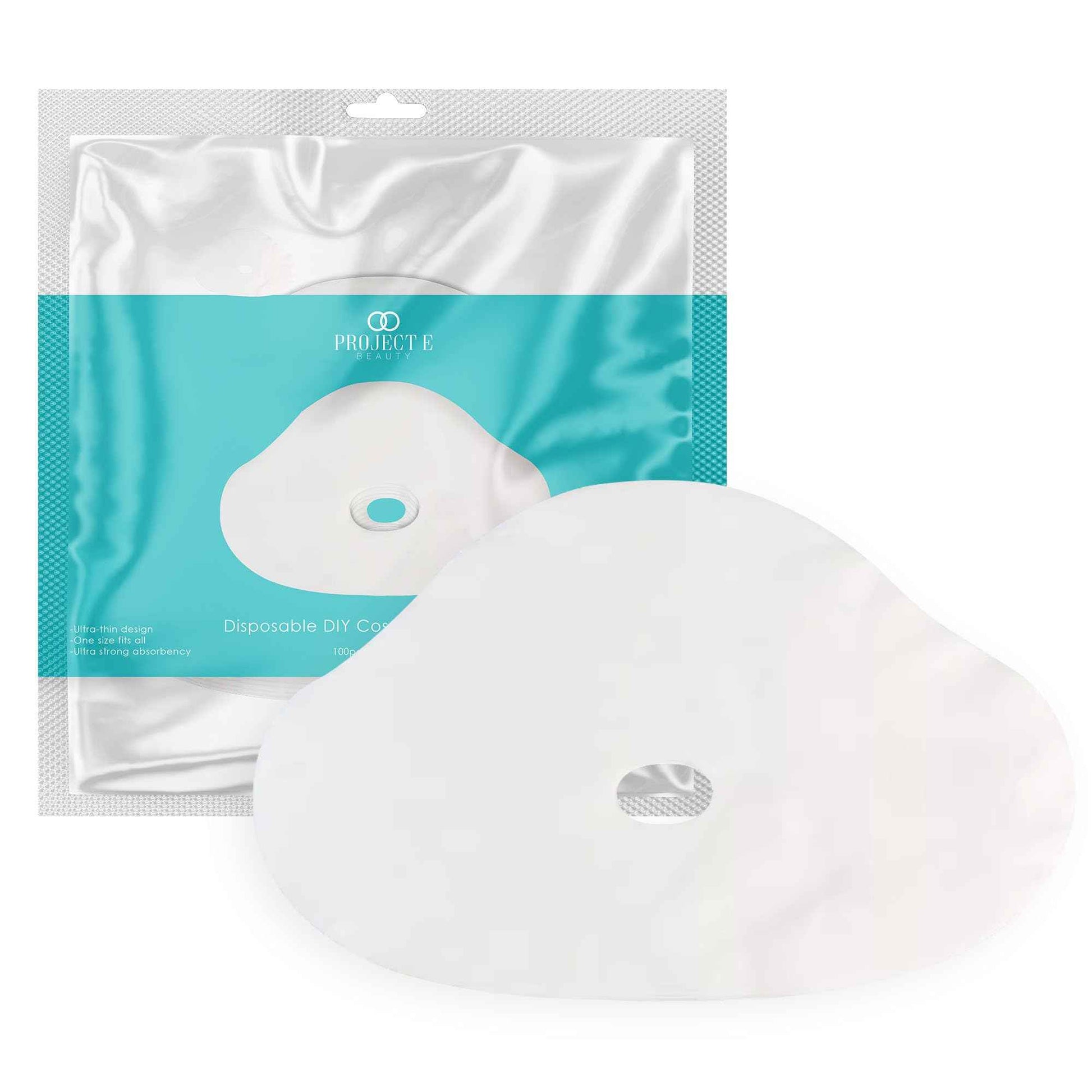 100pcs Disposable DIY Non-Woven Belly Sheet Paper by Project E Beauty | Belly Sheet Mask | Ultra Thin Cotton | for Home & Spa Salon Use | Skin Firming & Hydrating Treatments (100, Belly Shaped)