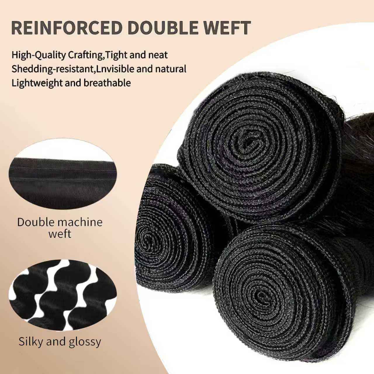 12A Unprocessed Brazilian Human Hair Body Wave human hair bundles 1 Bundles 20 Inch 100g/Pack Natural Black soft Smooth Double Weft Quick Weft Extensions for Women