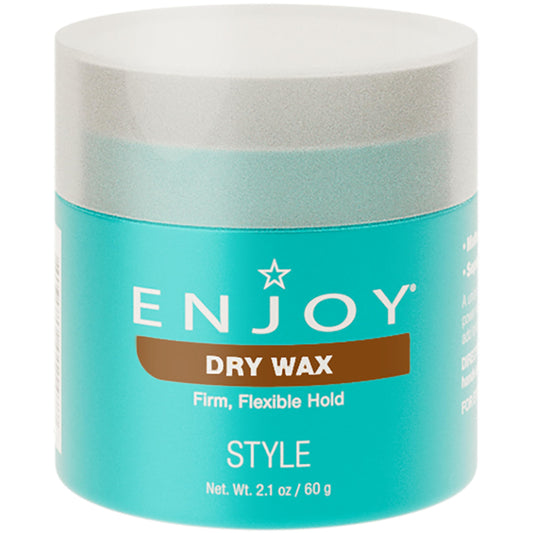 ENJOY Dry Wax, Non-Greasy Wax, Flexible Texture and Hold, Color Safe, Anti Frizz Hair Products, Hair Styling Cream, Hair Styling Products - 2.1 Oz